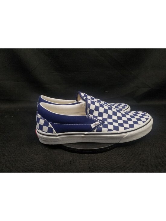 Vans Men\'s Classic Slip-On  Blue sneaker Check  Size 10 NEW IN BOX! main image 5